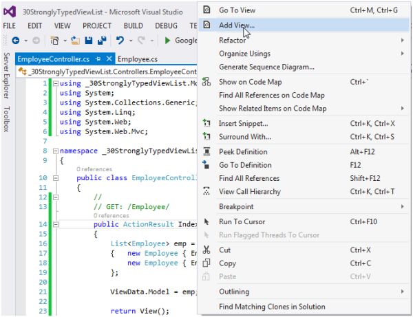 employee controller code